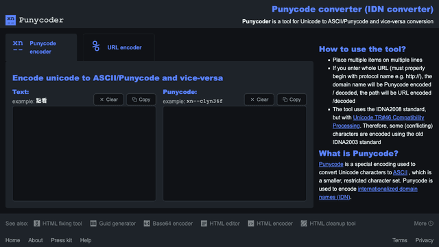 Homepage (encode & decode)